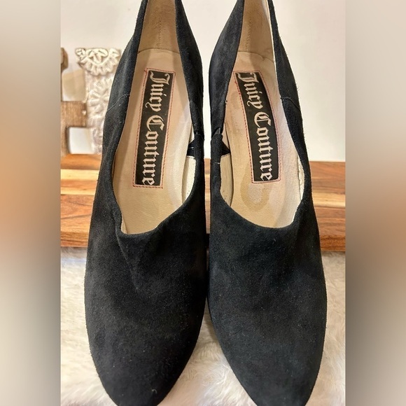 Juicy Couture Elyssa Platform Booties in Black Suede Size 10 - Picture 7 of 16